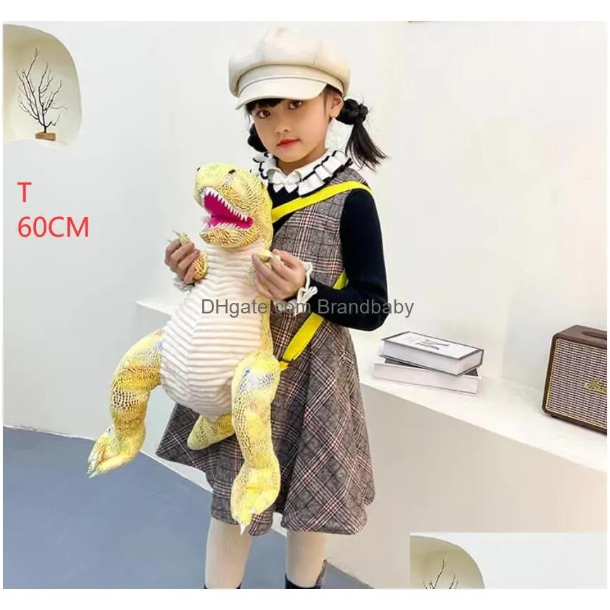 ins kawaii cartoon dinosaur design plush zipper backpack double shoulder bag student backpack festival gift more 20 designs