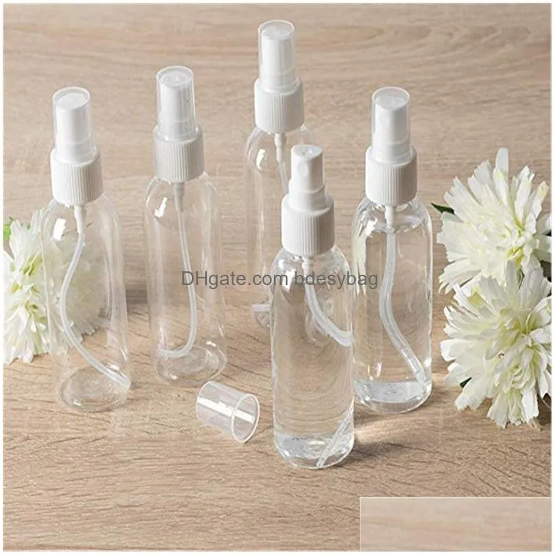 5ml 10ml 20ml 30ml 50ml 60ml 80ml 100ml plastic spray bottle refillable bottles perfume pet container