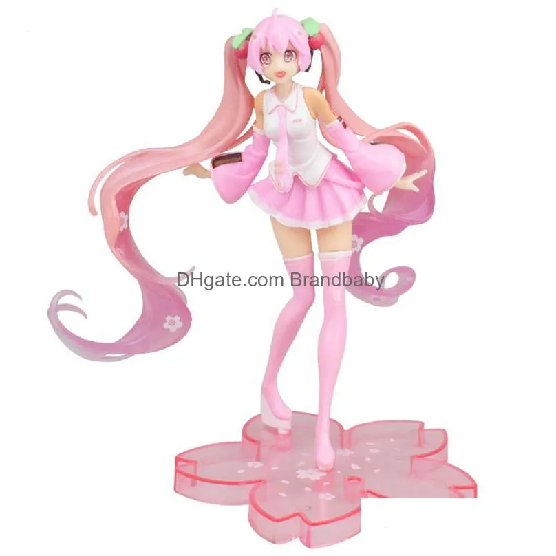decompression toy anime doll pink sakura  beautiful girl pvc action doll model moon goddess moon rabbit doll collection