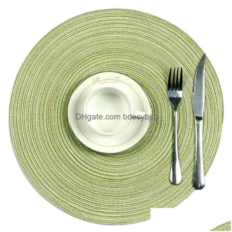 round placemats round woven placemat dining table decorate fashion dining table mat dise pads bowl pad