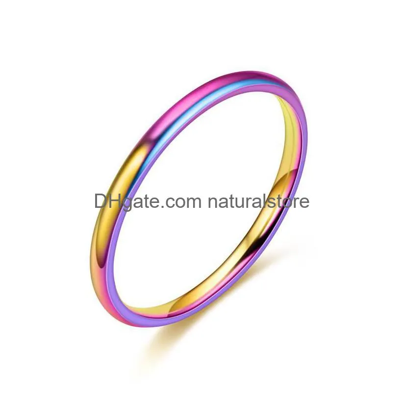 stainless steel glaze thin ring band blank tail rings fashion jewelry for women will andy sandy