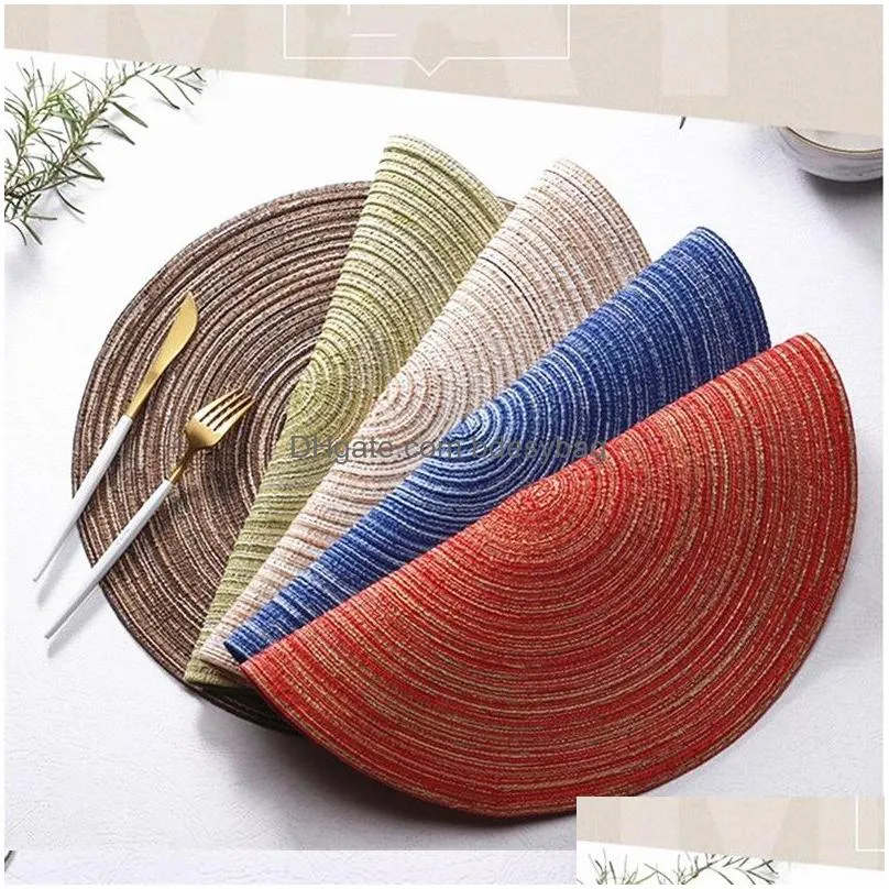 round placemats round woven placemat dining table decorate fashion dining table mat dise pads bowl pad