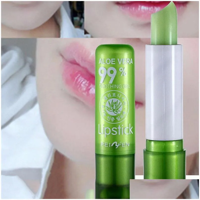 aloe vera discolored lip balm color mood changing lipstick long lasting moisturizing hydrate lipstick lip care