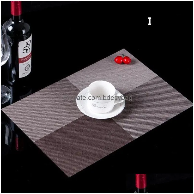 pvc placemat non-slip plastic table mat water-proof dining place mats plate dish kitchen table pads accessories