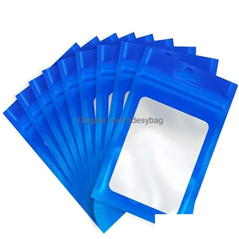 multiple sizes aluminum foil bag resealable smell proof plastic sample bags with window retail packaging packing pouch