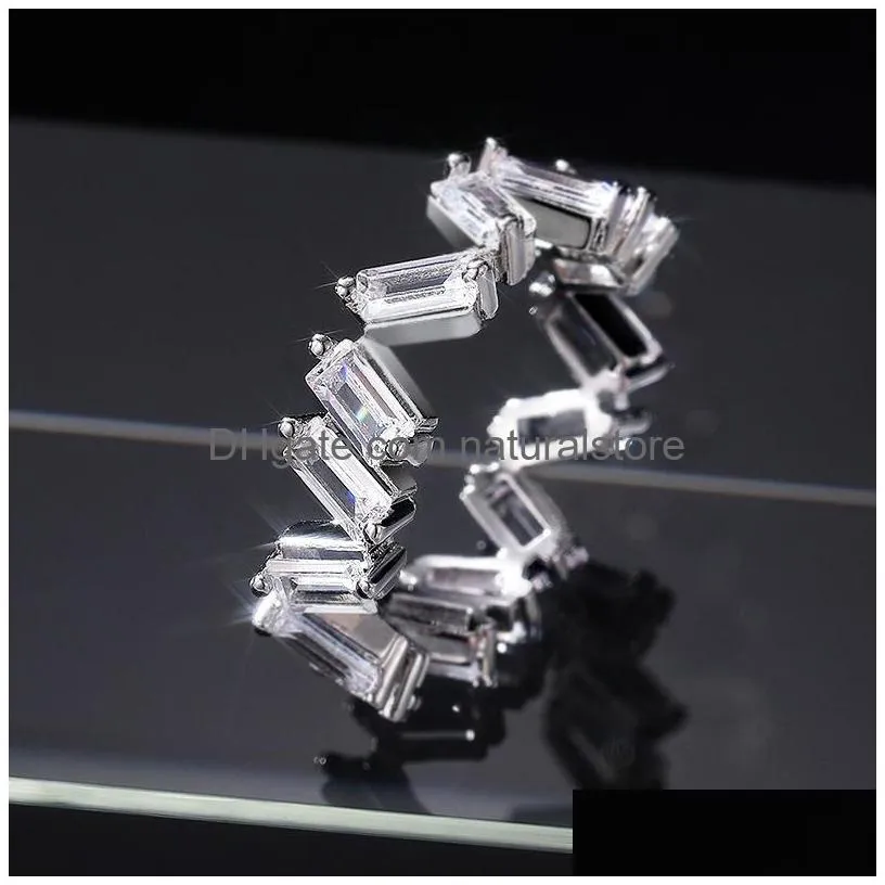 square heart zircon rings women bridesmaid full diamond engagement wedding ring gift fine jewelry will and sandy