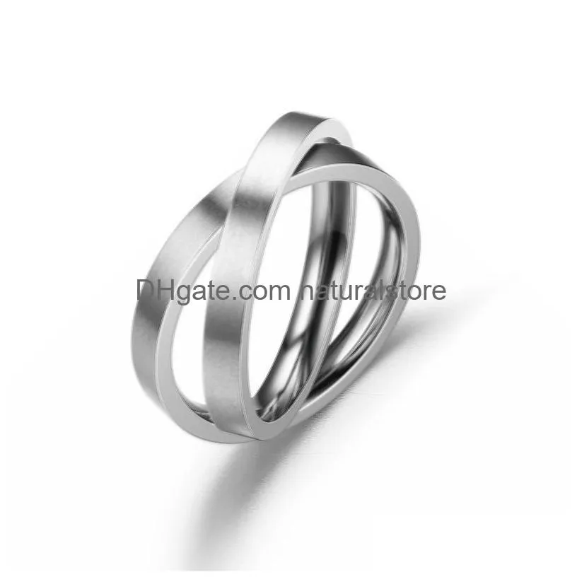 good luck double rings bang ring contrast color couple rings women men rings fashion jewelry