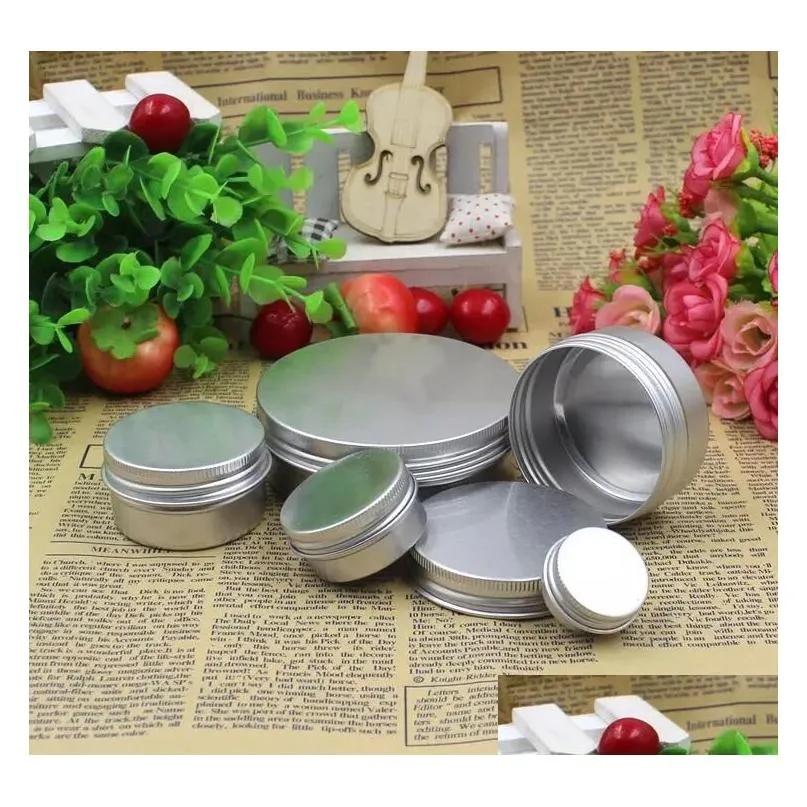 empty aluminum cream perfume jar tin 5 10 15 30 50 100g cosmetic lip balm containers nail derocation crafts pot bottle