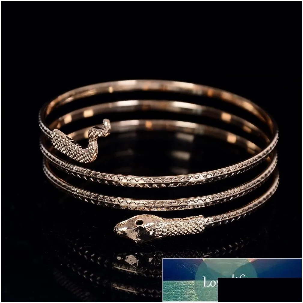 coiled snake spiral upper arm cuff armlet armband bangle bracelet anklet gift charms bangles jewlery factory price expert design quality latest style