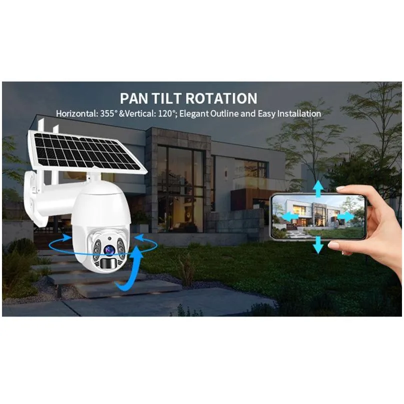 outdoor tuya smart home security system solar powered surveillance camera wireless 3mp dome cam solar ptz cctv ip wifi 4g cameras 3 million