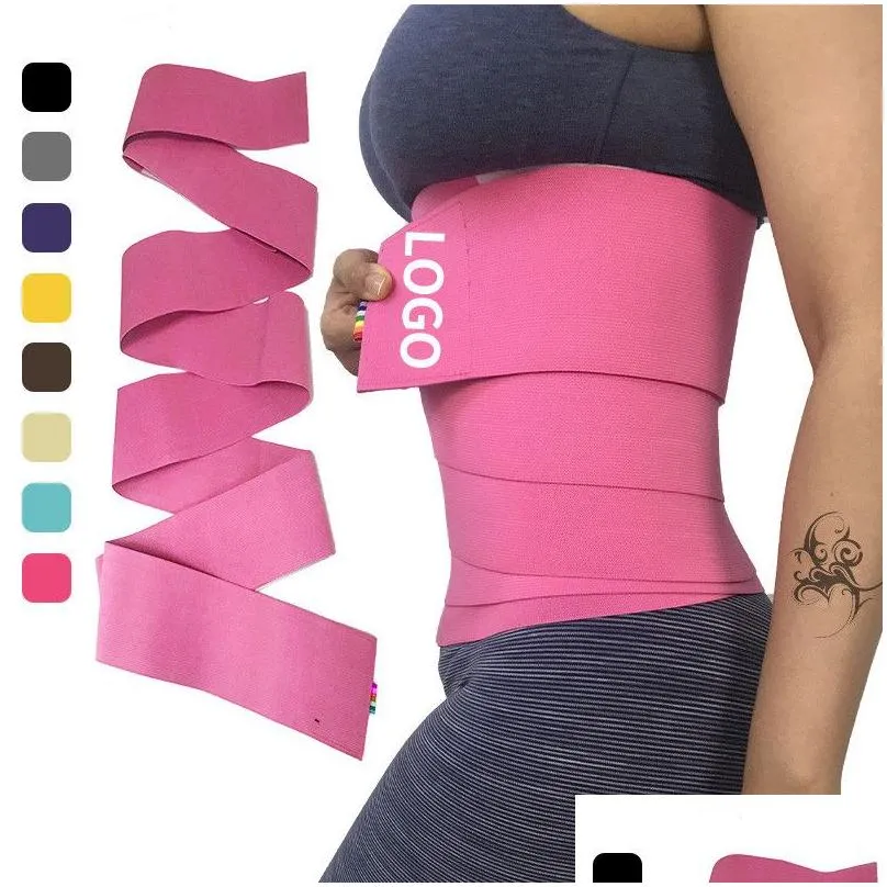 bandage wrap waist trainer for women plus size trimmer adjust tummy sweat band wraps belt lower belly fat body shaper