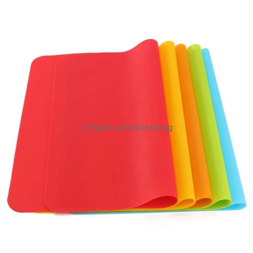 40x30cm silicone baking mat nonstick food grade placemats kitchen pastry liner bakeware kid table placemat decoration mats