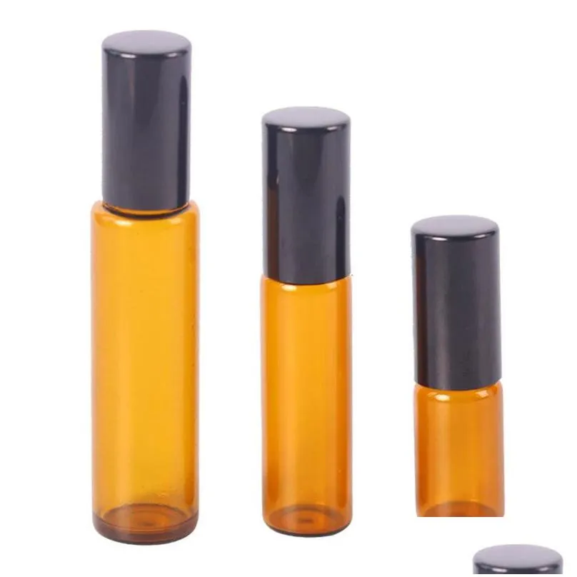 3ml 5ml 10ml amber roll on roller bottle for  oils refillable perfume bottle deodorant