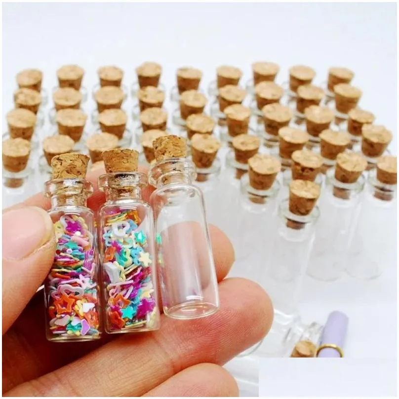 mini glass bottles jars with wood cork stoppers for wedding favors halloween decorations