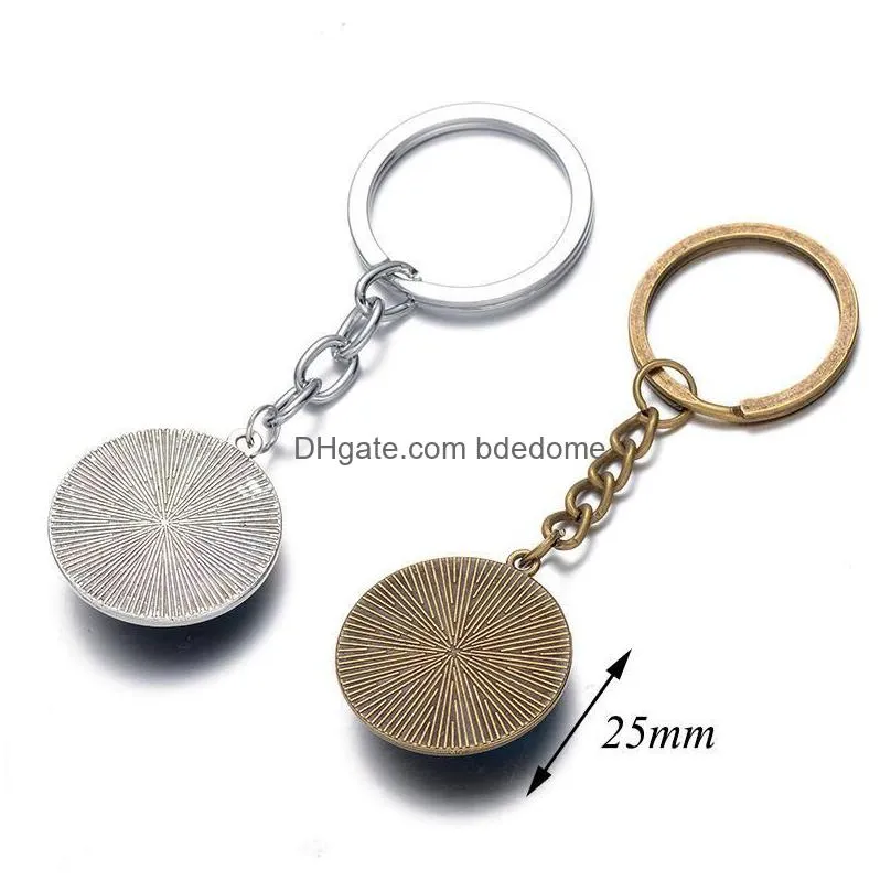 gold bee honeycomb keychain fashion honeybee insect steampunk glass cabochon pendant car key ring beekeeper gift souvenir