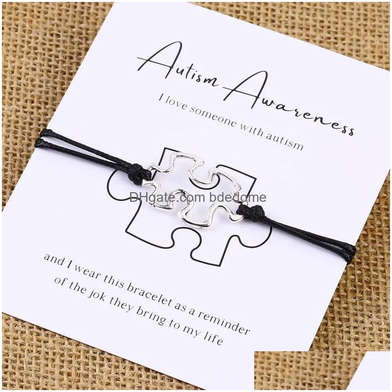 autism awareness bracelet autism friendship bracelet puzzle bracelet puzzle charm ing bracelets inspirational gift