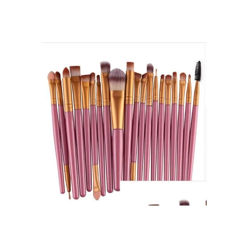 20 pcs brand makeup brushes professional cosmetic brush set with nature contour powder cosmetics brush makeup