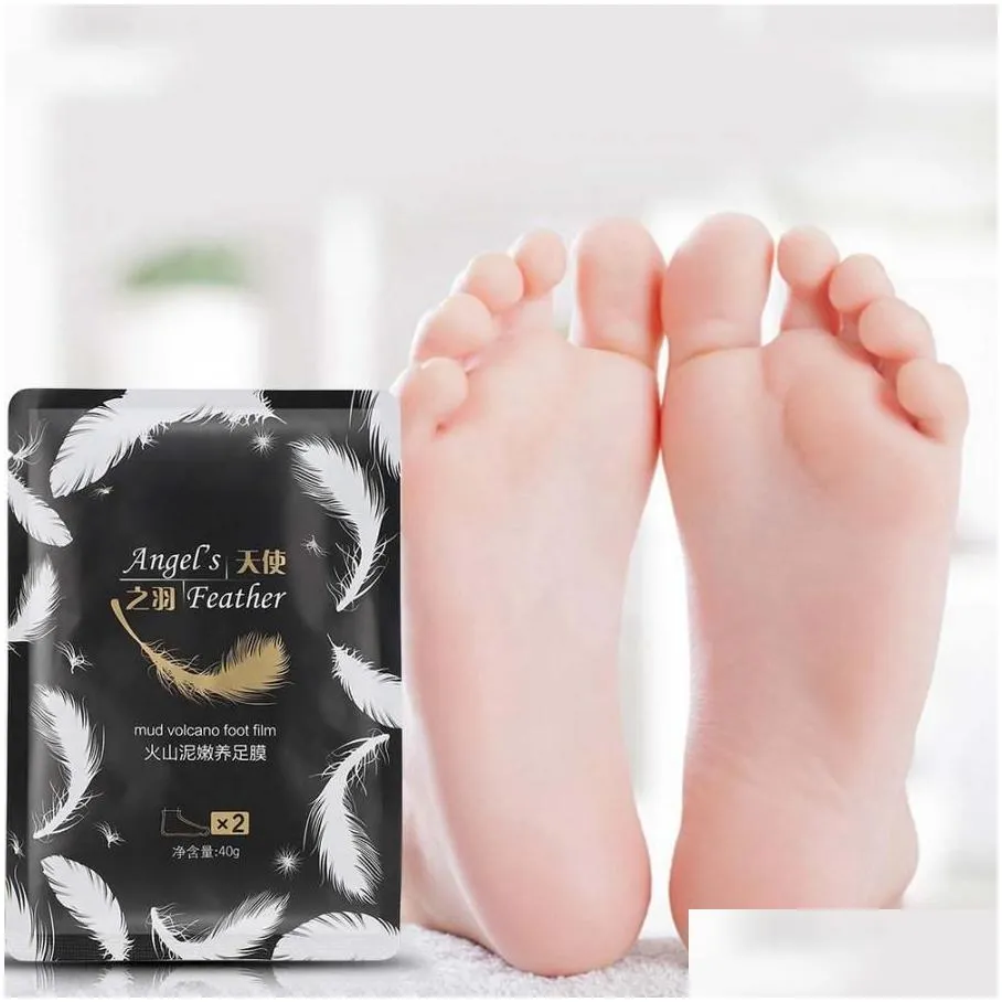 2pcs volcanic mud moisturizing foot mask exfoliating dead skin removal long type foot mask exfoliation pedicure tools