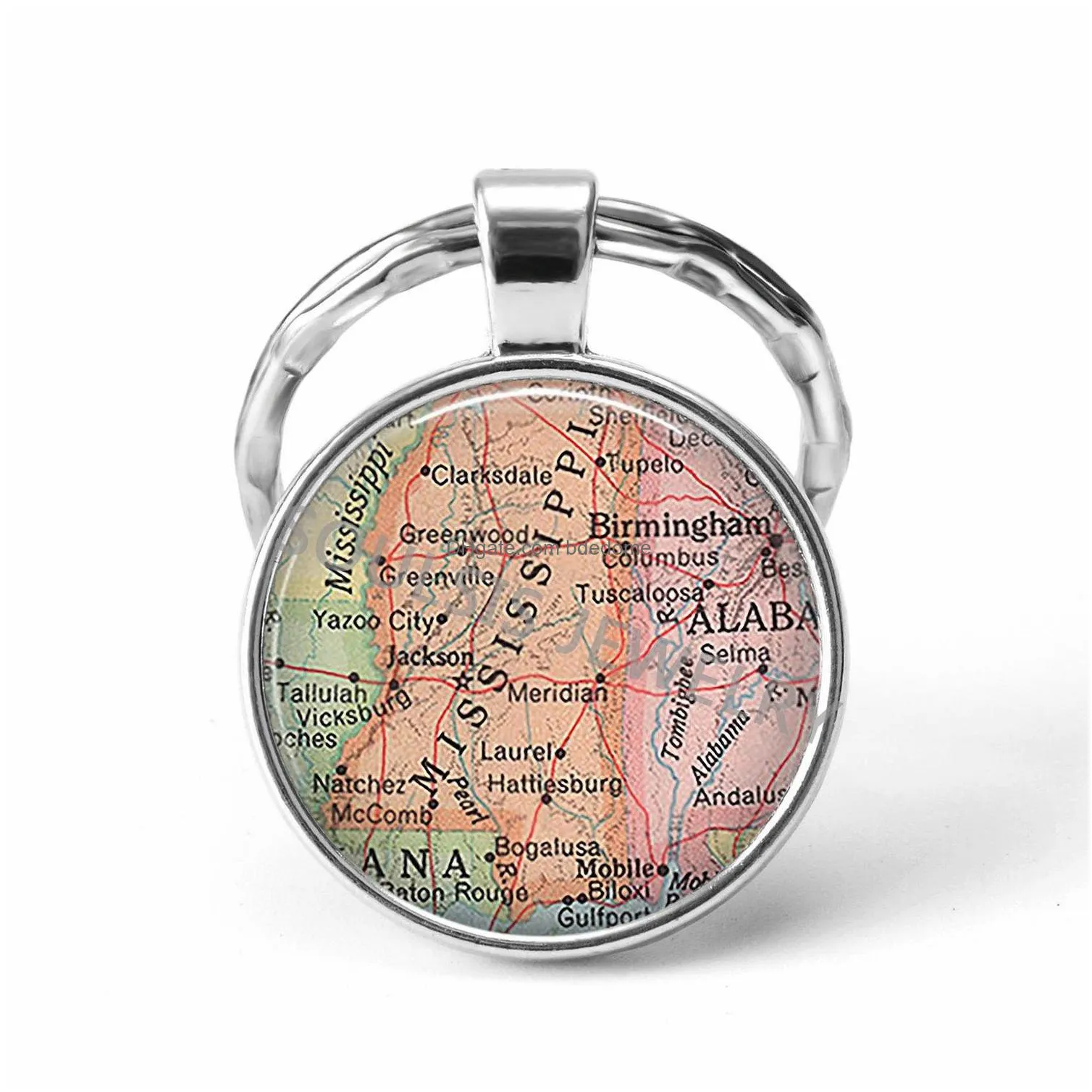 newest metal key chains handmade vintage poland world map earth geography key chain glass dome keychains for men women gift