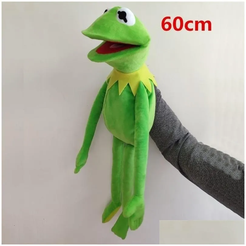 plush dolls 60cm 23.6inch the muppets kermit frog stuffed animals hand puppet baby boy toys for children birthday gift 221111