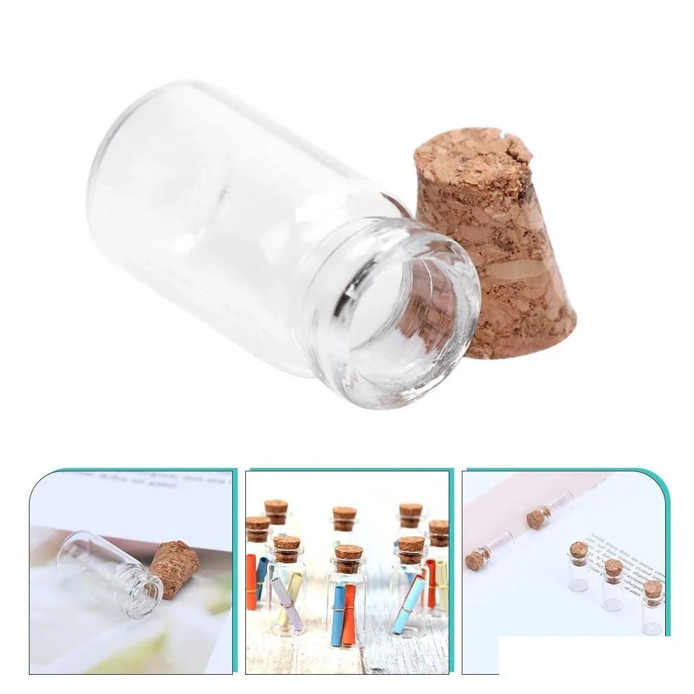 mini glass bottles jars with wood cork stoppers for wedding favors halloween decorations