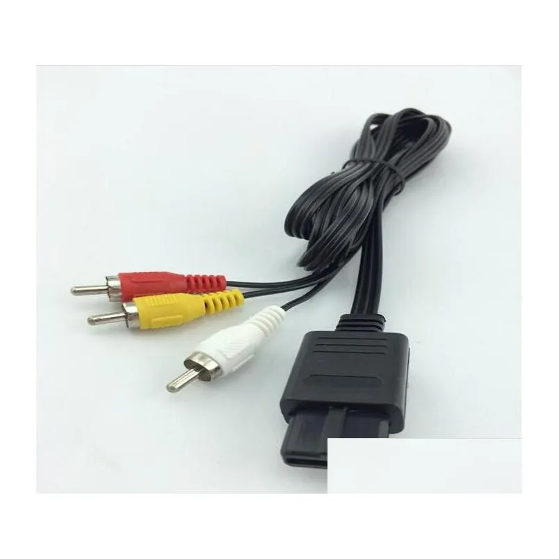 180cm av tv rca video cord cable for game cube/for snes gamecube/for nintendo for n64 64 wholesale store 500ps/lot