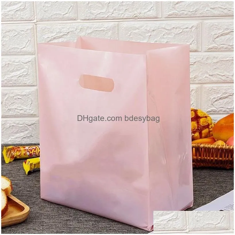 take out bags reusable plastic bag with handles dessert packaging food baking bakery cake tote cosmetic shopping totes