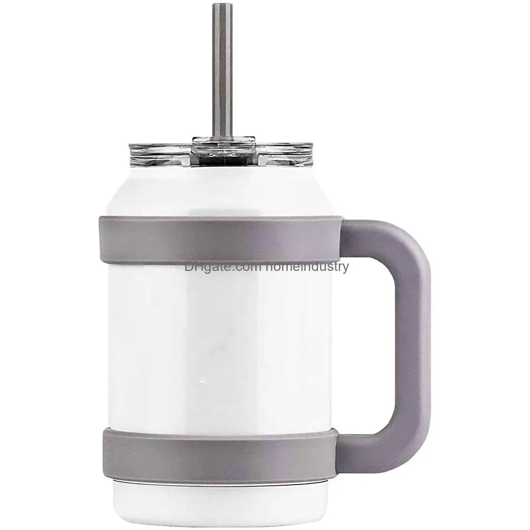 50oz stainless steel quencher tumbler vacuum keep hot and cold mug with handle and straw g0712