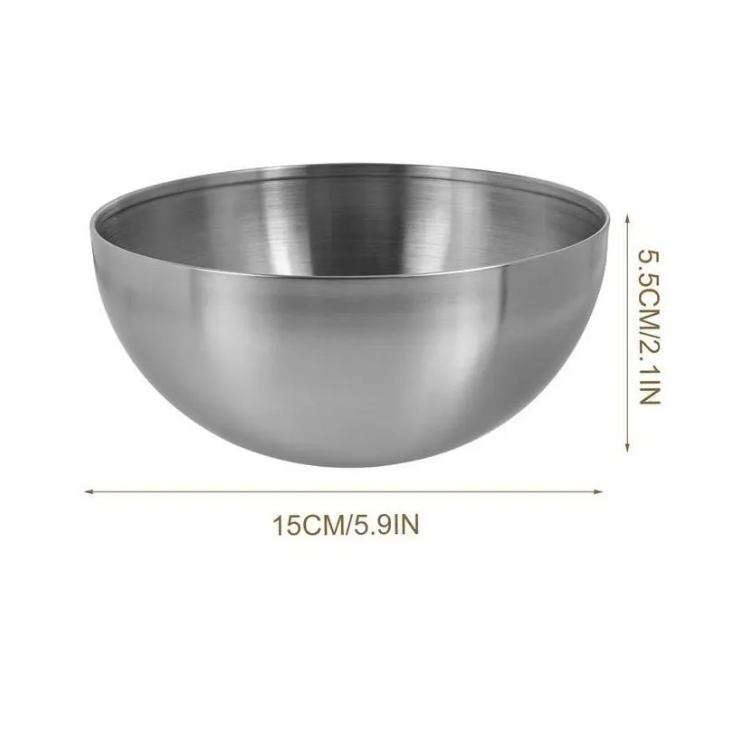 bowls bowl salad serving steel stainless fruit soup metal kitchen large korean mixing storage rice snack container dessert