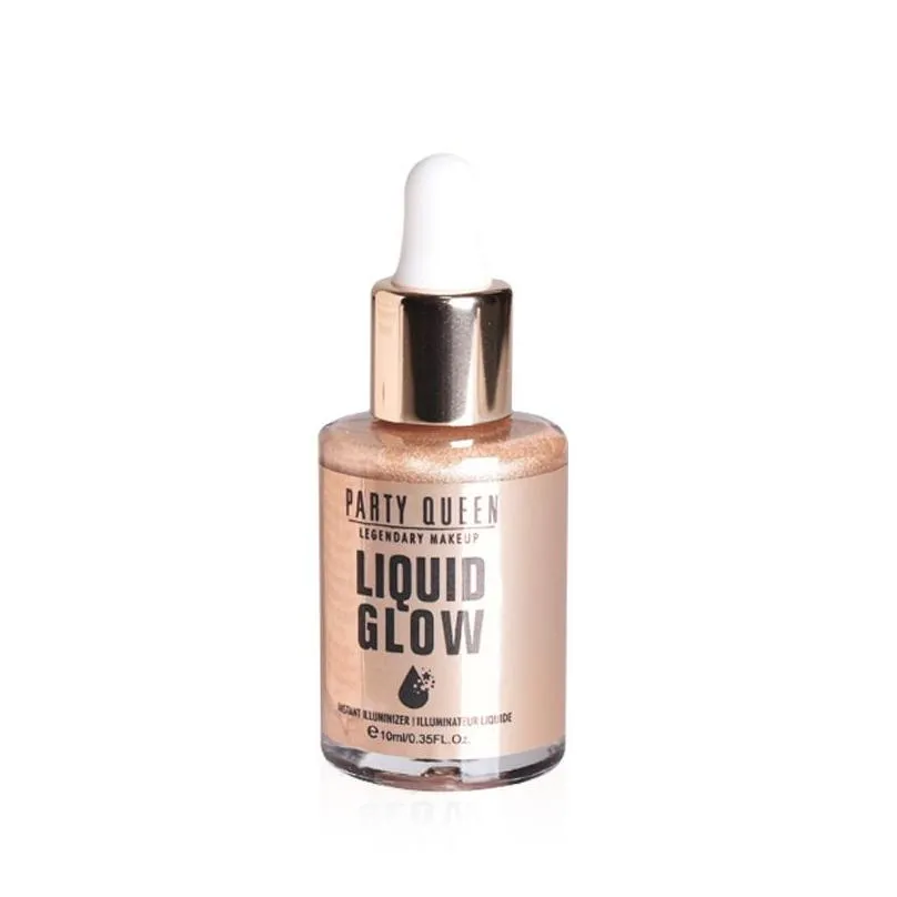 partyqueen liquid highlighter facial makeup face contour shimmer powder base illuminator highlight long lasting cosmetics