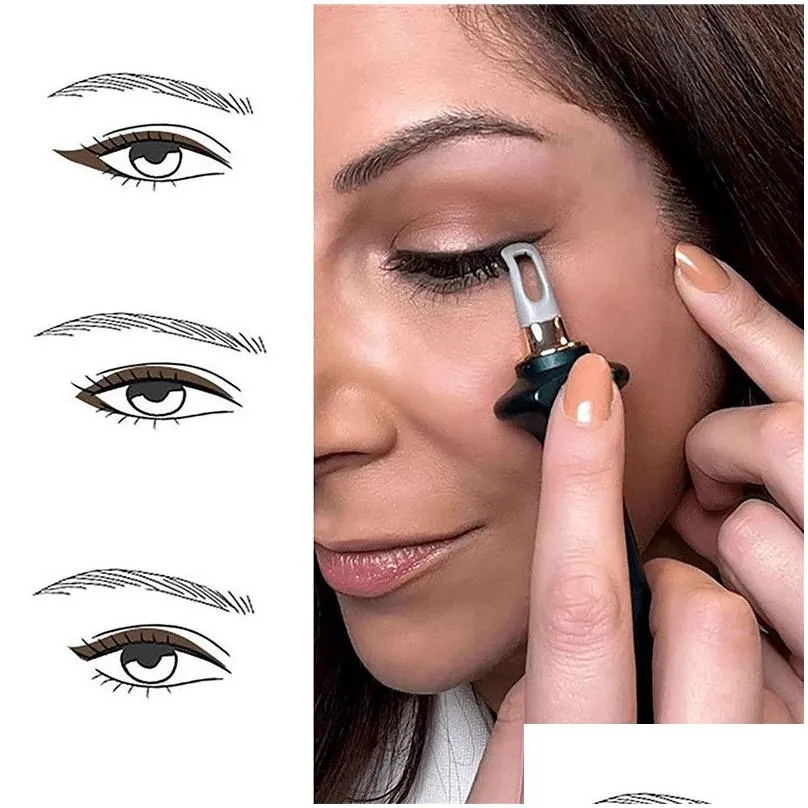 makeup tools easy no-skip eyeliner silicone brush eye liner applicators black brown eyeliners cream