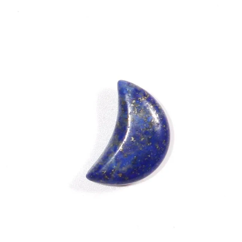 wholesale custom natural crystal stone small crescent healing crystal moon stones for jewelry making bend crafts ornament 13x18mm