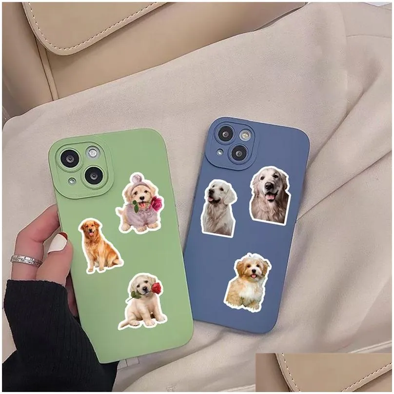 56pcs golden retriever stickers waterproof vinyl stickers decals for laptop water bottle phone luggage cute cartoon dog stickers pack