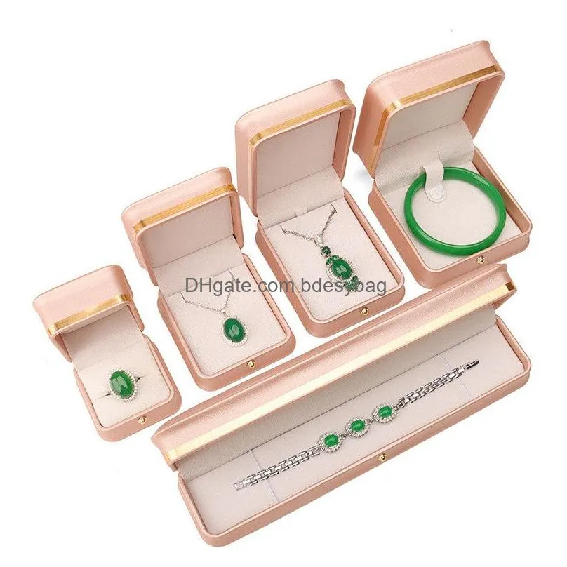 jewelry storage boxes necklace pendant earrings ring bracelet display case travel jewelry organizer for proposal wedding anniversary