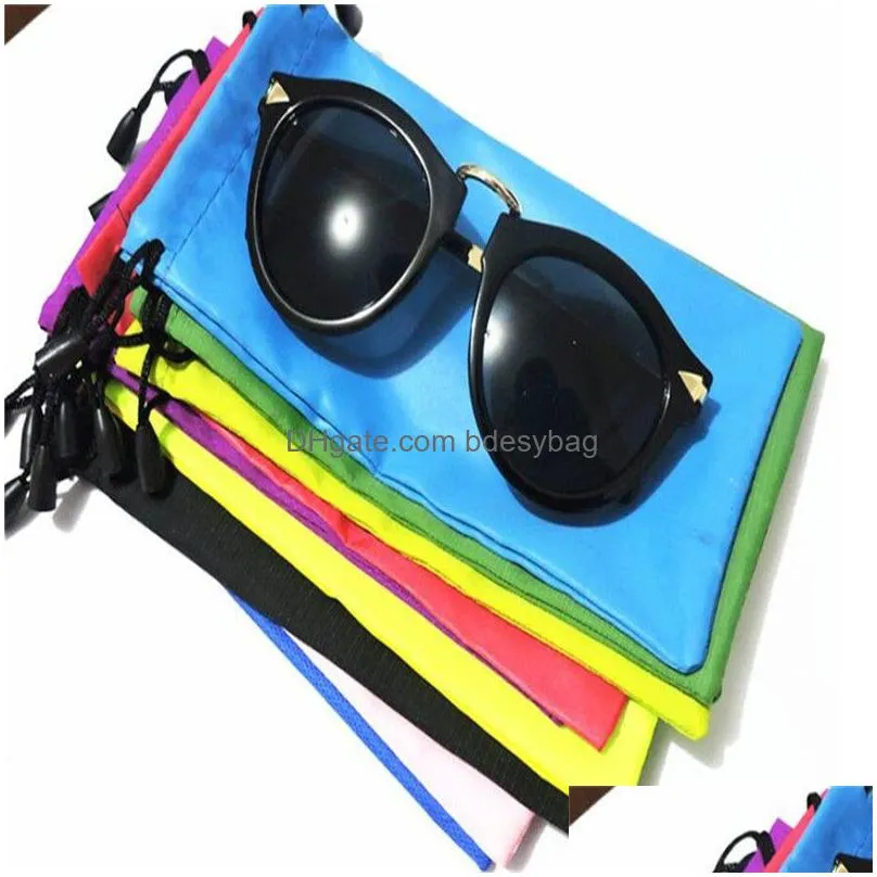 high quality sunglasses bag sunglass storage pouch with rope bags for cell phone watches jewelry bag