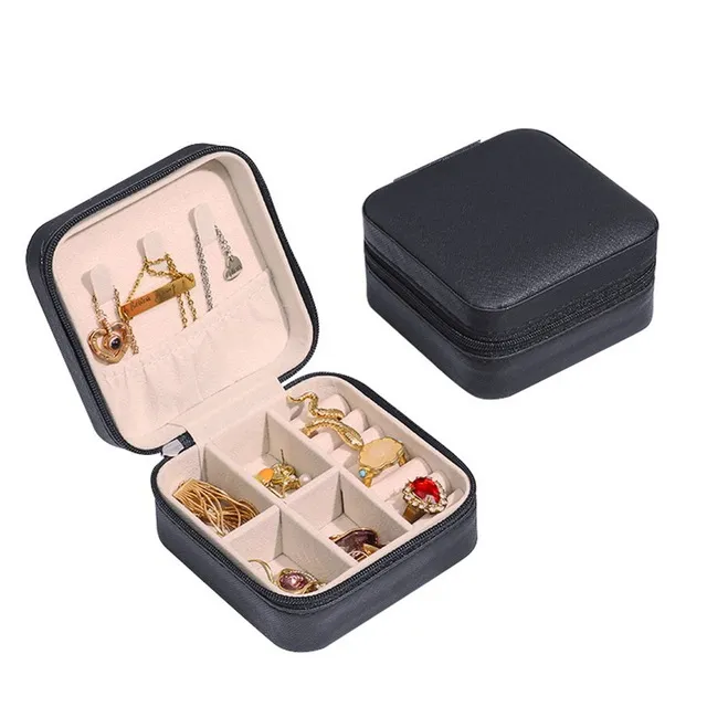 jewelry travel case boxes portable box pu leather storage box gift rings earrings necklace display case