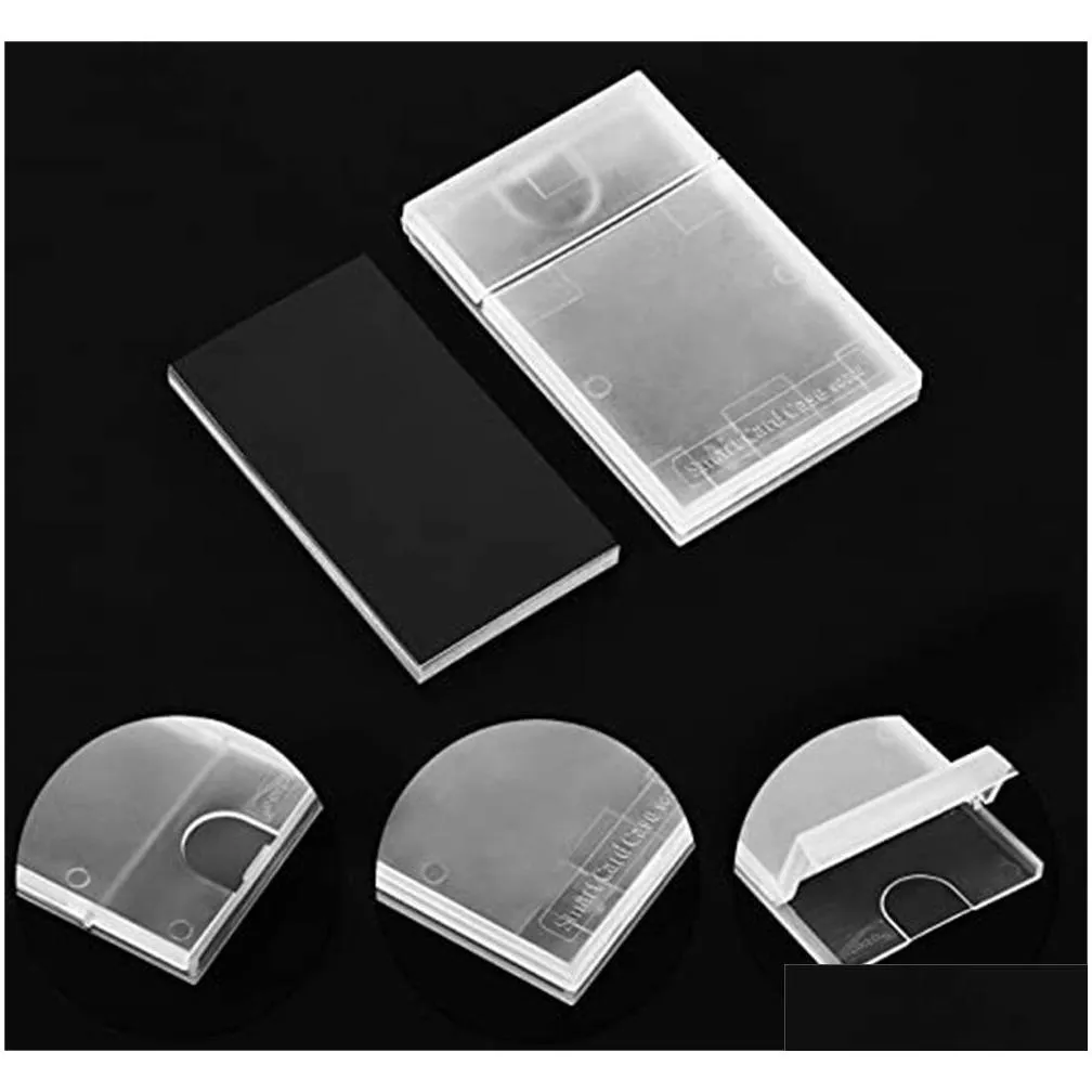 boxes plastic business card holder clear pocket case slim wallet protable name cards boxes for men