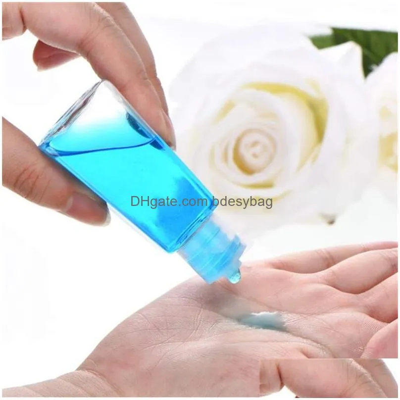 30ml 60ml empty hand sanitizer bottle refillable plastic container transparent cosmetic bottles for makeup liquid lotion