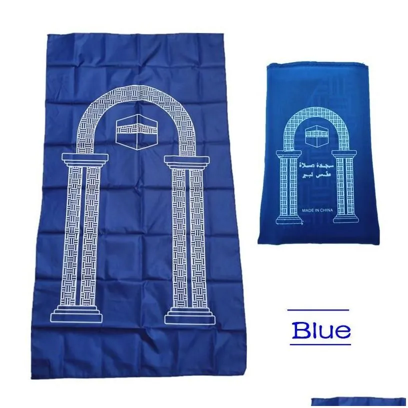 carpets muslim prayer braided mat portable travel pocket rug rectangar waterproof carpet 100x60cm drop delivery home garden textiles