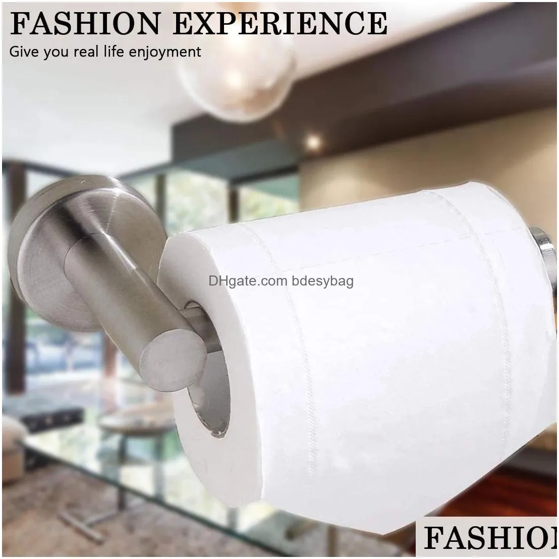 wall mounted bathroom toilet paper holder rack tissue roll stand stainless steel towel shelf black silver accessories