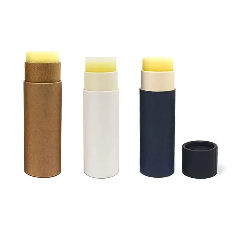 lip packaging jar balm paper tubes jar kraft cardboard wax cosmetic papers tubes gloss container
