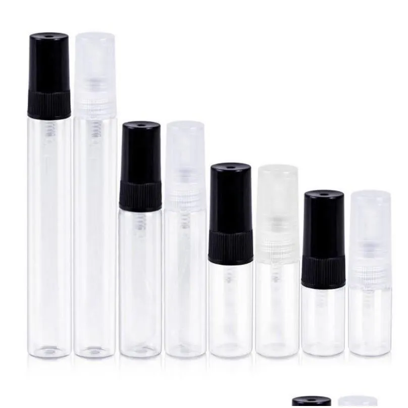 2ml 3ml 5ml 10ml spray bottle empty clear glass bottles refillable portable perfume fine mist atomizer cosmetic jar container