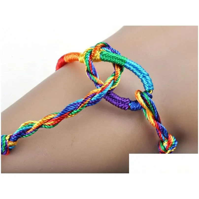 bracelet girls luxury colorful purple infinity bracelet handmade jewelry braid cord strand braided friendship bracelets