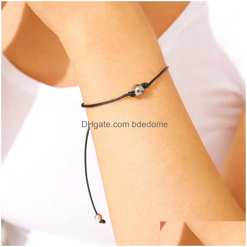 new charm bracelet for friendship couples 2pcs/set bracelet bead bangles women man lucky jewelry