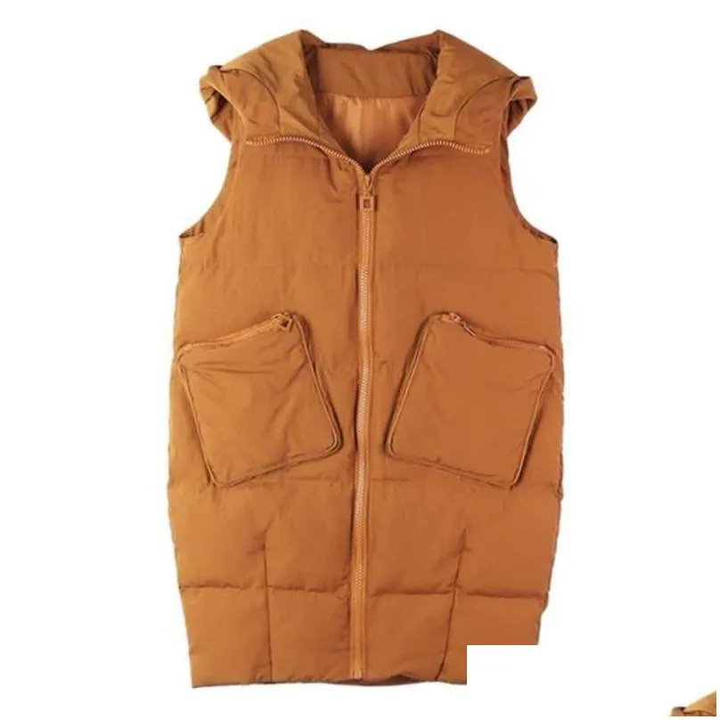 autumn winter cotton coats vest thick women ladies casual waistcoat female sleeveless long vest jacket slim fit warm puffer coat