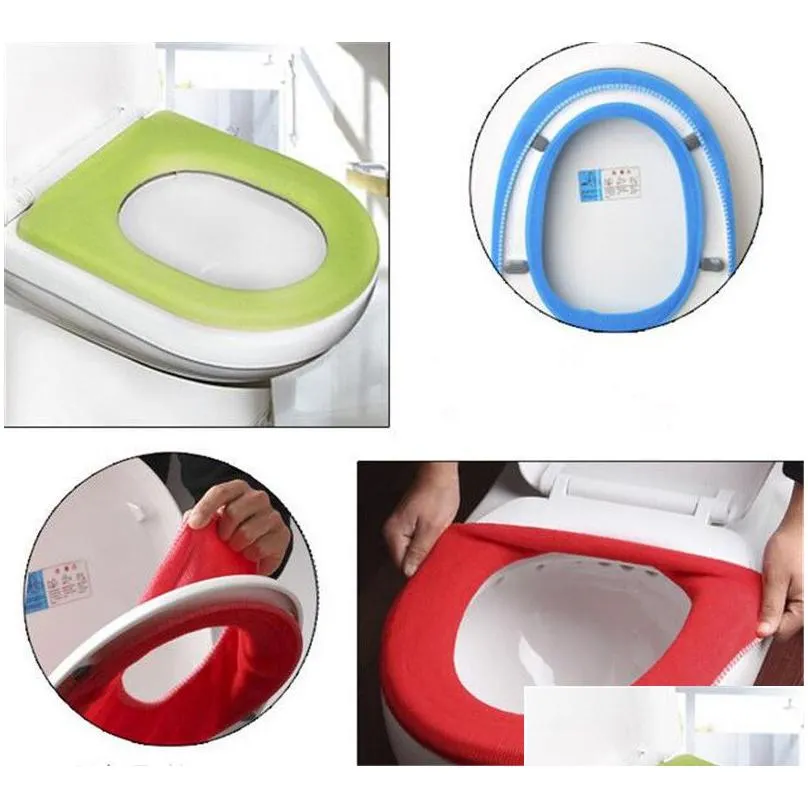warm soft toilet cover seat lid pad bathroom closestool protector bathroom accessories set toilet seat cover mat xb1