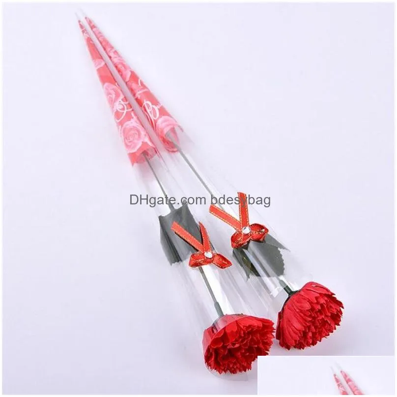 artificial soap flowers mothers day birthday decoration gifts carnation flower for valentines gift