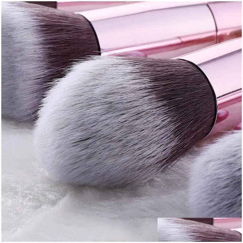 10 pcs wet and wild series makeup brush hand thumb handle brush set beauty tools foundation brushes multi-function brush set