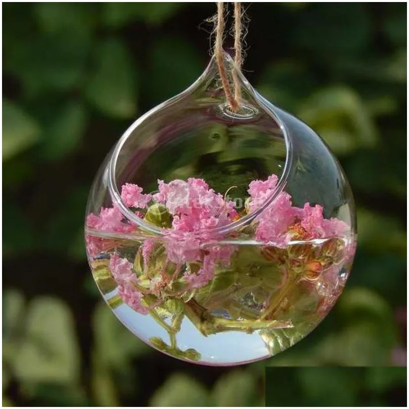 terrarium landscape glass ransparent ball shape clear hanging glass vase flower plants terrarium container micro diy wedding home