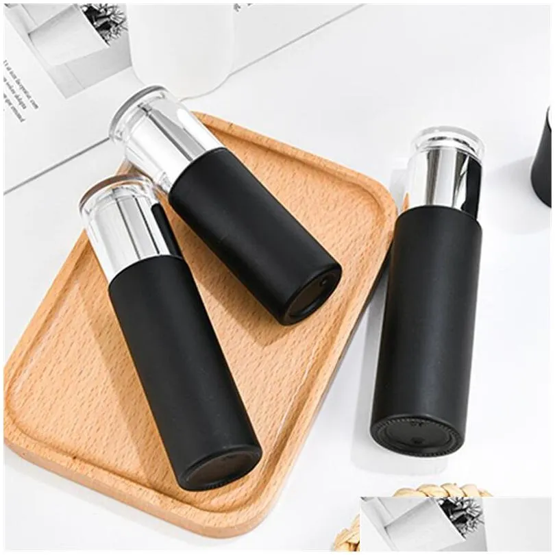 frosted black glass bottle jars cosmetic face cream container refillable skin care lotion spray bottles 20ml 30ml 40ml 50ml 60ml 80ml